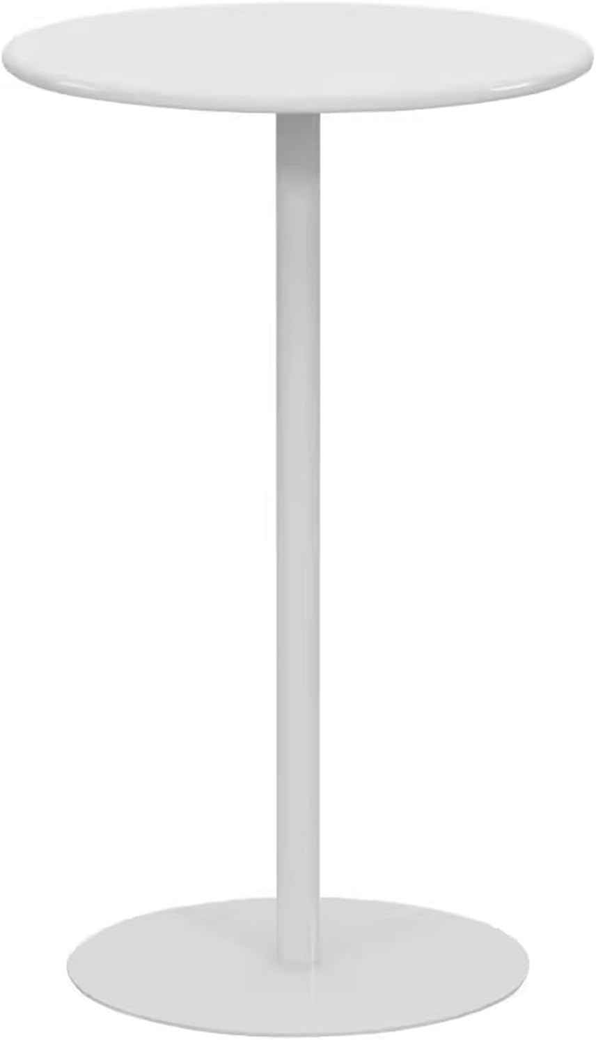 Bistro Table Modern Round Bar Table, Counter Pub Desk Sofa End Tables with Metal Top & Stable Base for Home Kitchen Bedroom Cafe Small Spaces