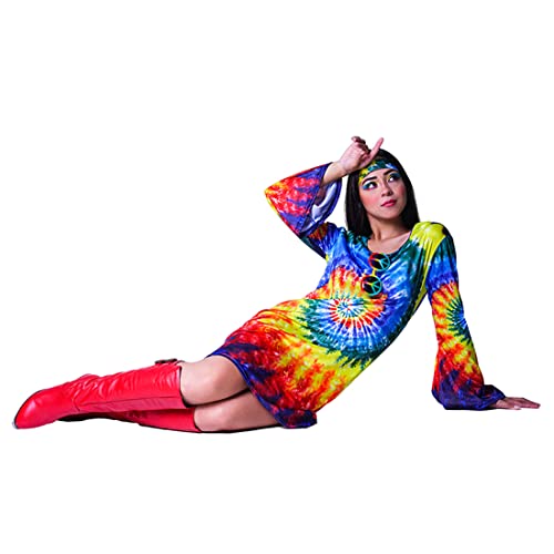 Flatwhite Womens Shimmy Hippie Costume 60S 70S Flower Power (M) #TOP4