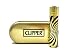 Clipper Full Metal Gold and Black Psychedelic Lighter with Case