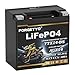Lithium Motorcycle Battery, Forgetyo YTX14-BS 12.8V 8AH 600A LiFePO4 AUX14 Auxiliary Batteries, ATV UTV Jet Ski Snowmobile Battery