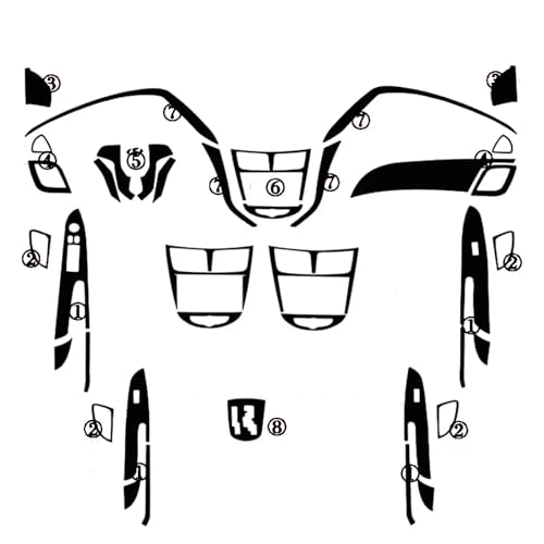 Accessoires de style carbone 3D pour panneau central intérieur Hyundai Verna