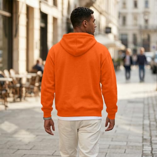 Zip Up Hoodies for Men 1/4 Zip Classic Big and Tall Fleece Fall Sweatshirt - image 3