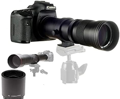 JINTU 420-1600mm Telephoto Lens Manual Fcous Zoom Lenses F/8.3-16 for Canon EOS EF DSLR Cameras 4000D 2000D 1200D 1100D 200D 650D 750D 800D 550D 80D 90D 60D 70D 5D IV 6D II 7D II T7 T7I T8I SL3
