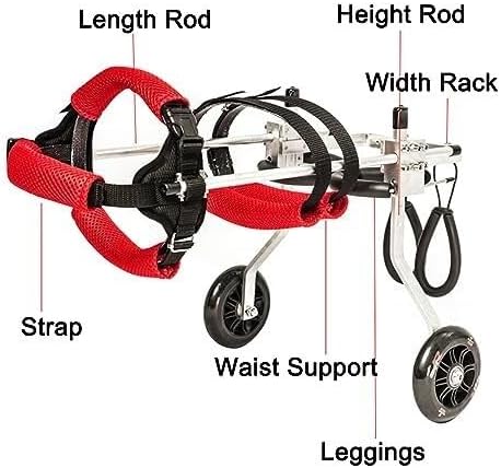 Adjustable Dog Wheelchair - Lightweight Aluminum Mobility Aid for Paralysis, Hip Dysplasia, IVDD & Injury - Ideal for Small, Medium & Large Breeds