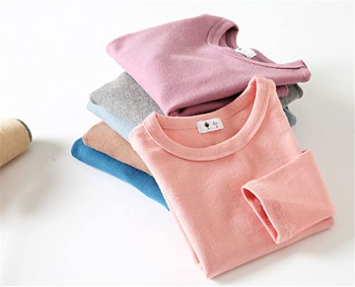 Niyage Toddler Soft Thick Crewneck Tee Tops Girls Comfort Basic Long Sleeve T-Shirt3