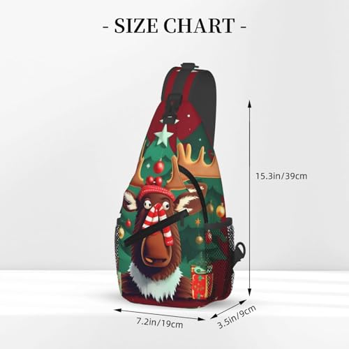 Mochila cruzada deportiva negra para senderismo unisex miniatura 3