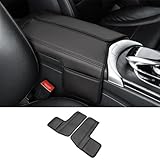 ATNVIDSG Center Console Cover Compatible with Benz C Class W205 C200 C250 C300 2015-2021 GLC 2016-2022 Class EQC 2019-2024,Armrest Cover Pad Leather Cushion Protector with Black Storage Pocket