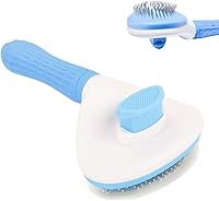 JRKOETY Self-Cleaning Slicker Cat Brush for Dogs & Cats - Ergonomic Handle, One-Button Pet Hair Release, Gentle Undercoat Remover