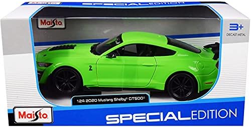 2020 Ford Mustang Shelby GT500, Bright Green - Maisto 31532GN - 1/24 Scale Diecast Model Toy Car