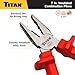 Titan 73327 7-Inch VDE Insulated Combination Pliers