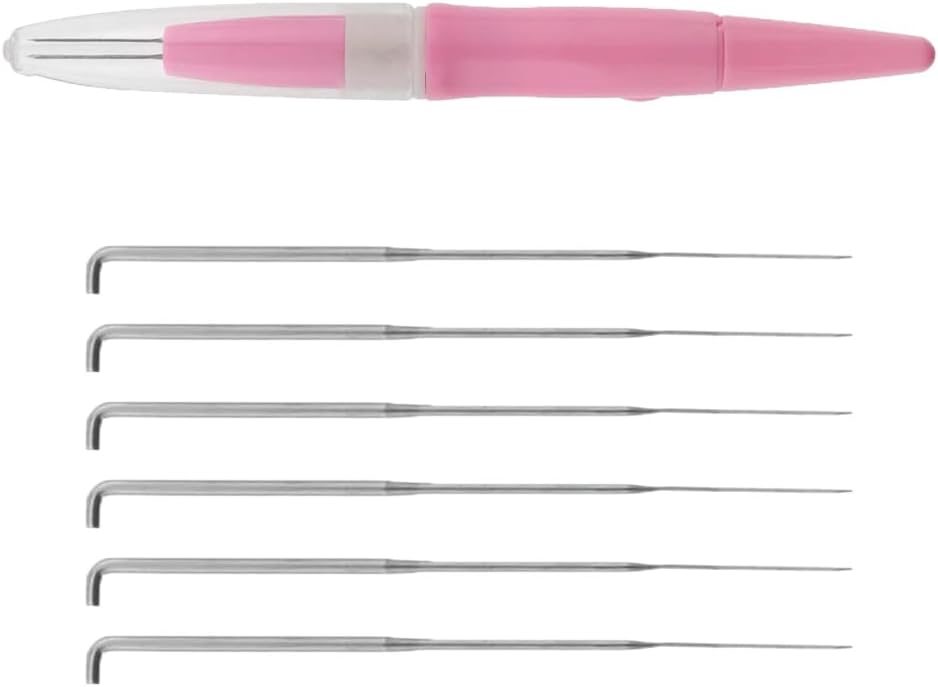 - Wool Felt Needles 3 Needle Felt Needles Felt Needles Wool Felt Kits Beginner Starter Kit Wool Felt DIY Handmade Embroidery Pillow Clothing Bed Sheets (Pink)