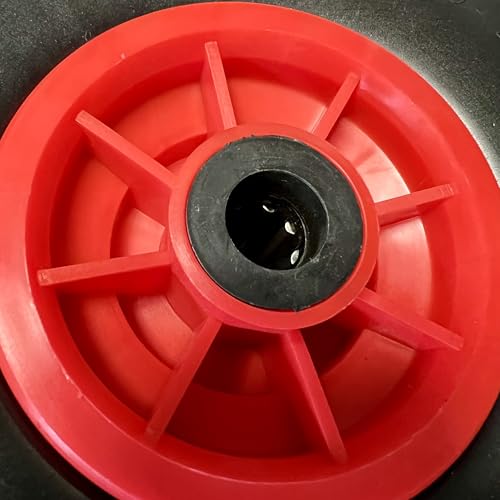 2X Sackkarrenrad PANNENSICHER 260 x 75mm, Nabe Ø20×75, 3.00-4, Sackkarren & Bollerwagen Rad Ersatzrad Reifen Räder für Sackkarre Bollerwagenrad Sackkarrenräder Sch/Rot, PU