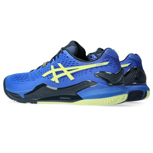 TÊNIS ASICS RESOLUTION 9 PADEL MASCULINO AZUL E AMARELO NEON (br_footwear_size_system, adult, numeri