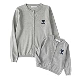 ジュタオピン 親子コーデ 長袖 ペアルック 親子コーデ 男の子 親子 ペアルック カーディガン ペアルック カーディガン おそろい 子供 お揃い 服 親子おそろい服 冬 お揃い カーディガン 冬 親子ペアルック 赤ちゃん ブランド 親子お揃いコーデ 赤ちゃん ベビー親子 お揃い服 ルームウエア 親子ペア 男の子 冬 親子のお揃い 家族コーデ ベビー 赤ちゃん mka7422-GY-K-80