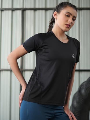 Image of CHKOKKO Gym Tshirt for Women Workout Dry Fit t Shirt Sports Tshirt Lightweight Round Neck Breathable Half Sleeve Activewear Mesh Running Yoga Tops for Woman