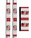 Wohuny Valentines Refrigerator Door Handle Cover Love Heart Dishwasher Microwave Oven Fridge Stove Handles Red Buffalo Eucalyptus Leaves Fridge Protector Kitchen Appliance Decor Set of 2