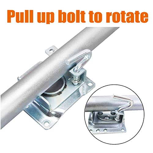 Image of Big RED Boat Trailer Jack with 6-Inch Single Wheel,1000 Lbs Capacity Swing-Back Bolt-On Heavy Duty Swivel Trailer Jack,ATR39001R