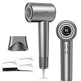 PKBD Secador Pelo Iónico con Pantalla LED, 4 Temperaturas y 500 Millones de Iones para Secado Rápido Sin Encrespamiento – Secador Pelo Profesional Ligero para Casa y Viaje