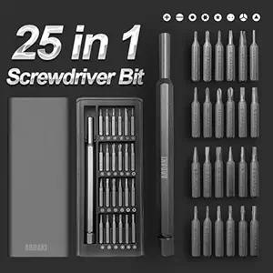 ARDAKI 25 In 1 Mini Screwdriver Set Tool Kit with Magnetic Head, Small Screwdriver Set for Home Appliance, Mobile Phone, Computers & Electronic Gadgets Household All In 1 Mini Screwdriver Bits Set