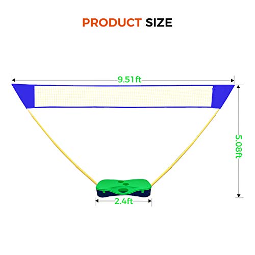 image for NP Badminton Net, MKTOK Badminton Set with Storage Base, Easy Setup Po