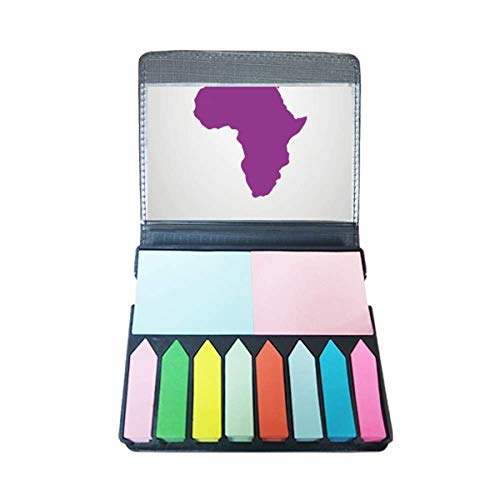 Boîte à marque-page carte de l'Afrique violette, coffret de rangement rigide aux finitions soignées