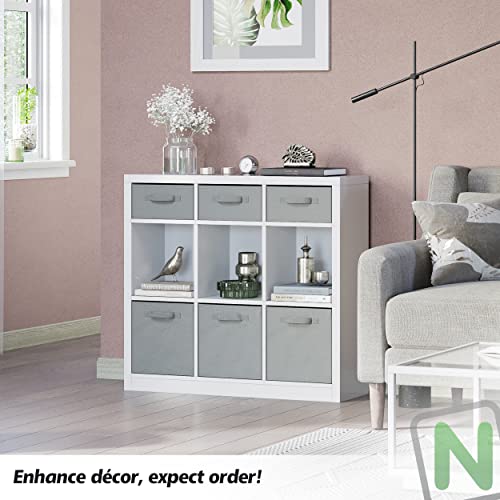 9 Cube Storage Organizer Set. Includes Nine Fabric Storage Cubes Bins. Cube Shelves For Clothes, Storage And Toys. Perfect Dorm Room Essentials For Collage Students Guys, Boys Or Girls #TOP1