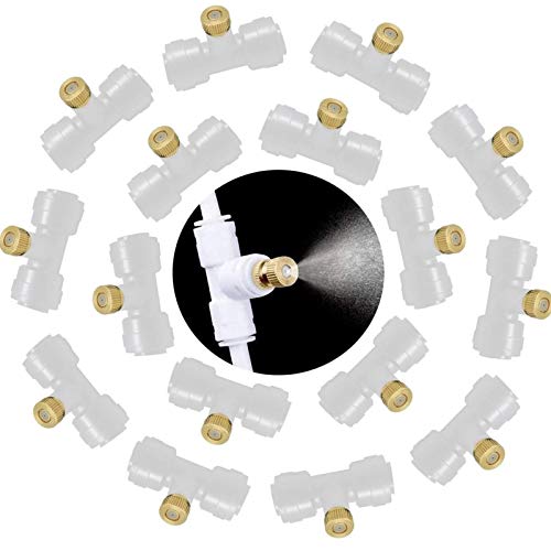 Boquillas de nebulización para exterior de latón SlipLock de 1/4 pulgadas, pack de 10 para jardín 2