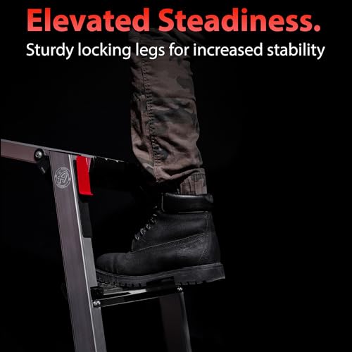 Adam\'s Polishes Standard Step Stool - Folding Foot Stool Ladder Or Work Bench For Auto Detailing Garage DIY Tool & Household Projects - Use During Car Wash Drying On Truck Boat or RV (38 x 12) - Thumbnail 5