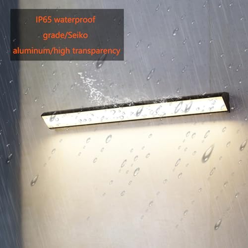 Applique murale extérieure LED 90cm design noir étanche pour façade haut de gamme - 5