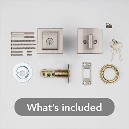 Baldwin 380SDB 15 SMT CP RCAL Spyglass, Single Cylinder Front Door Deadbolt Featuring Smartkey Re-Key Technology And Microban Protection, In Satin Nickel thumb #6