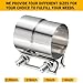 TIROL 2.25 Exhaust Clamp, 2.25 inch Lap Joint Band Stainless Steel Muffler Clamp for Joining to 2.25
