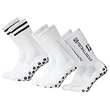 Lixada Fußballsocken Herren atmungsaktiv Anti-Rutsch mit Grip und Noppen,Erwachsene Kinder Unisex Outdoor-Sport-Laufsocken Kompressionsstretch-Socken Sportliche Fußball-Socken,3 Paar（39-46）