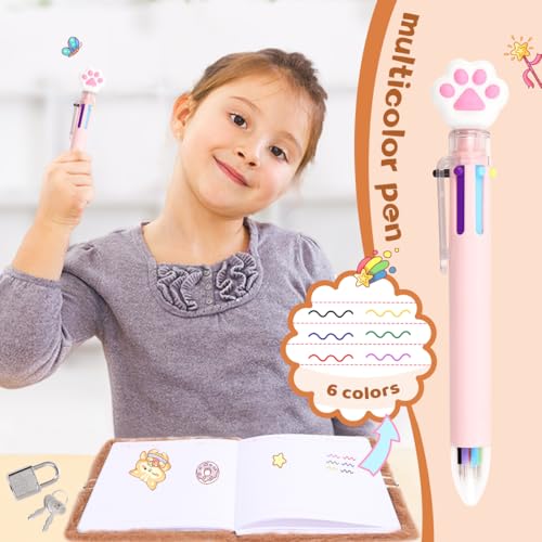 Image of Capybara Diary for Girls with Lock and Keys,Tie-Dye Fuzzy Journal for Kids,Hardcover Fluffy Locking Notebook for Writing and Drawing,4-12 Year Old Girl Birthday