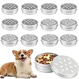 YMTWSRY 12 Stück Hundetraining Zubehör, Aluminium Fährtenarbeit Hund Zubehör Bodentarget Hund Hundeduft-Trainingsbox Metallbehälter mit Belüftungslöchern für Welpendufttraining