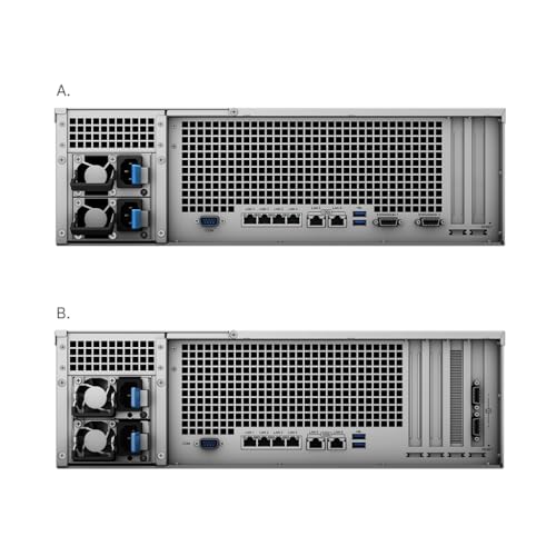 Synology RackStation RS4021xs+ NAS Server with Xeon 2.1GHz CPU, 64GB Memory, 288TB HDD Storage, 2 x 10GbE LAN Ports, DSM Operating System Bundle with Rail kit
