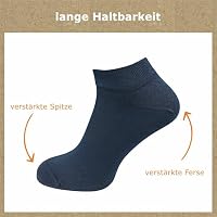 GAWILO Damen Sneaker Socken aus 100% reiner Baumwolle (6 Paar | 10 Paar) | kurze Füßlinge ohne drückende Naht über den Zehen (DE/NL/SE/PL, Numerisch, 35, 38, Regular, Regular, blau | 6 Paar) – Ansicht 5