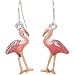 Heirloom Finds Pink Flamingo Enamel Dangle Earrings