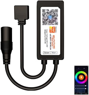 aixi-SHS Tuya Controlador LED Smart Wi-Fi RGB de 4 pines, control remoto a través de APP, luz regulable DC12-24V, compatib…