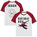 Personalized Super Spider Heroes Birthday Shirt | Handmade Decorated Shirt | Personalized with Name and Age | Unisex Short Sleeve Raglan T-Shirt