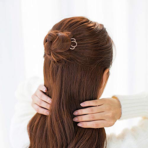 Lurrose 6 peças de grampos de cabelo antigos de garfo, presilhas de cabelo feitas à mão, presilhas d