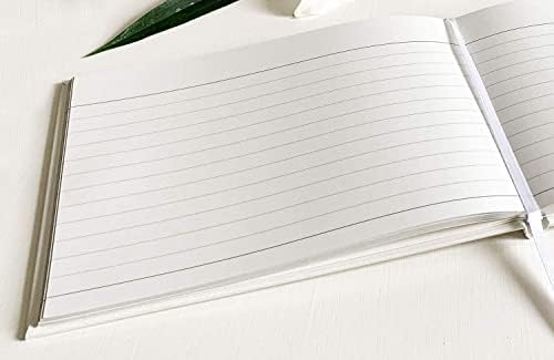 'in Loving Memory' - Condolence Book - Informal Lined Inner Page Format - Boxed - White - Size 228 x 170mm
