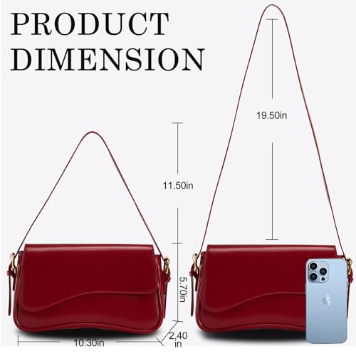 Image of Small Shoulder Bag for women,Crossbody Purses,Leather Tote Handbag Clutch Hobo Purse,with Zipper Closure for Women