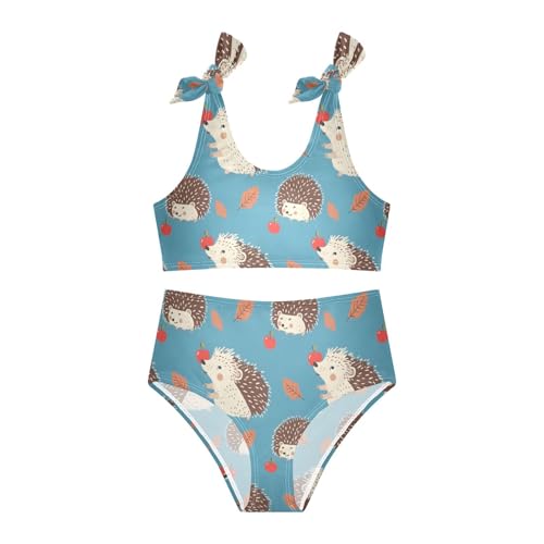 Cute Hedgehog Girls Two Piece Tankini Swimsuits Summer Bathing Suit Beach Swimwear Set4