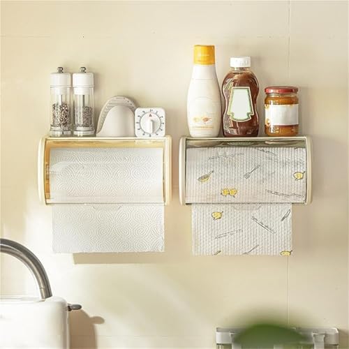 Portarrollos de papel transparente ideal para camping, coche y cocina organizada 4
