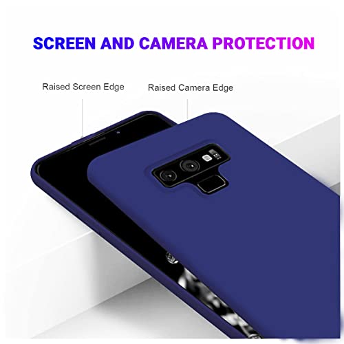 Image of LIRAMARK Liquid Silicone Soft Back Cover Case for Samsung Galaxy Note 9 (Blue)