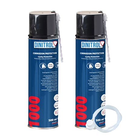 DINITROL 1000 CLEAR CAVITY WAX 2 x 500ml + Extension Nozzle miniatura 1