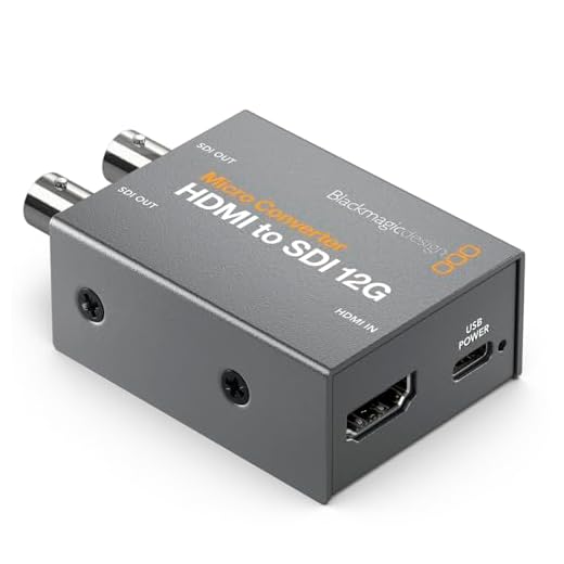 Blackmagic Design Micro conversor HDMI para SDI 12G com fonte de alimentação