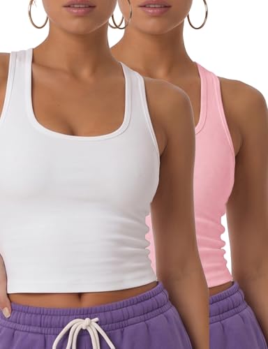 Débardeurs courts pour femmes débardeur dos nageur hauts été yoga