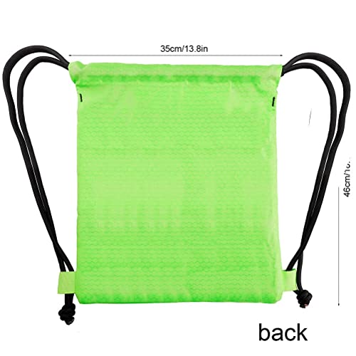 Image of Drawstring Backpack Bag, Waterproof Draw String Back Sack with Zip Pocket, Gym Drawstring Bags Swim Bag for Men Women