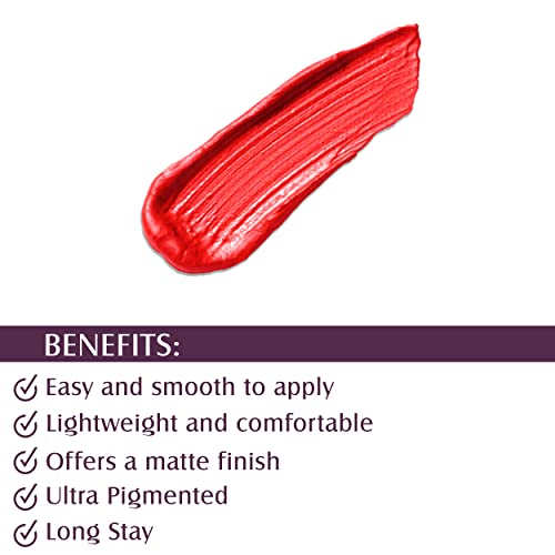 Image of Glam21 Matte Lippie No Transfer Lip Gloss | Lightweight and comfortable| Creamy Matte Formula - 4 gm | Pixie Dust-12